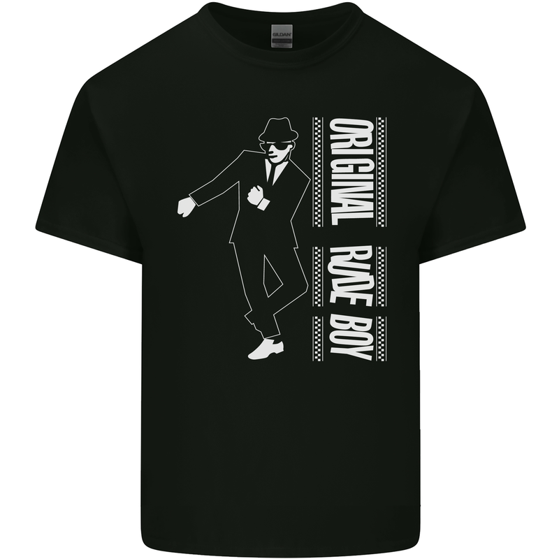 Original Rude Boy 2Tone 2 Tone SKA Kids T-Shirt Childrens Black