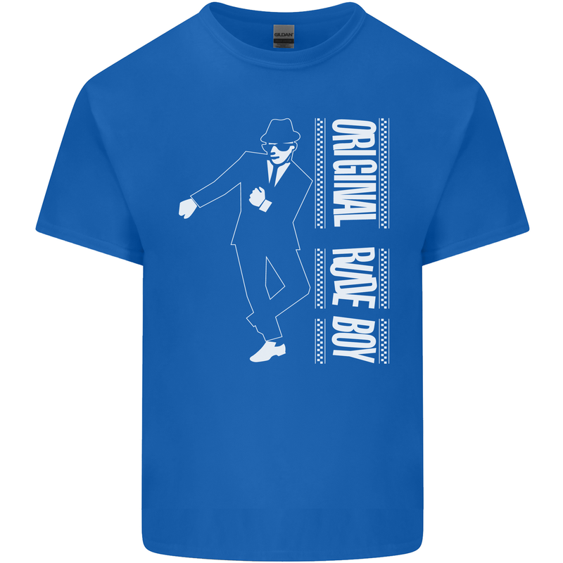 Original Rude Boy 2Tone 2 Tone SKA Kids T-Shirt Childrens Royal Blue