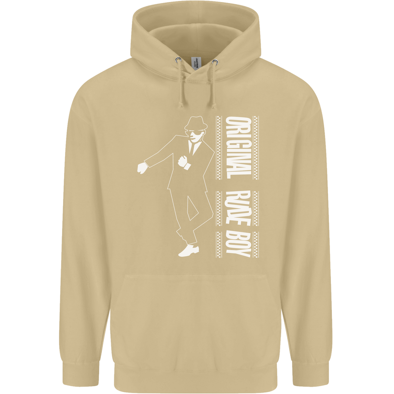 Original Rude Boy 2Tone 2 Tone SKA Mens 80% Cotton Hoodie Sand