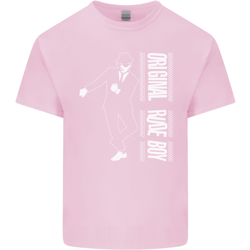 Original Rude Boy 2Tone 2 Tone SKA Mens Cotton T-Shirt Tee Top Light Pink