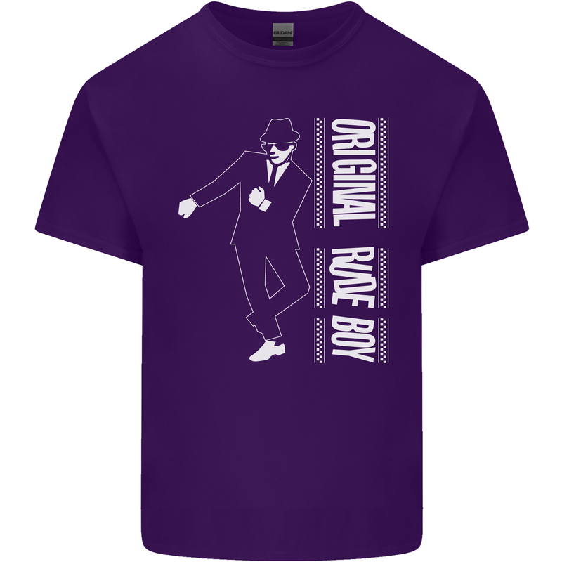 Original Rude Boy 2Tone 2 Tone SKA Mens Cotton T-Shirt Tee Top Purple