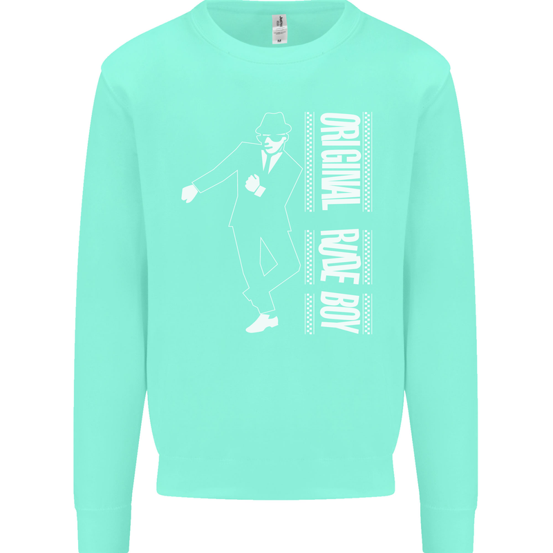 Original Rude Boy 2Tone 2 Tone SKA Mens Sweatshirt Jumper Peppermint