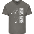 Original Rude Boy 2Tone 2 Tone SKA Mens V-Neck Cotton T-Shirt Charcoal