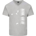 Original Rude Boy 2Tone 2 Tone SKA Mens V-Neck Cotton T-Shirt Sports Grey