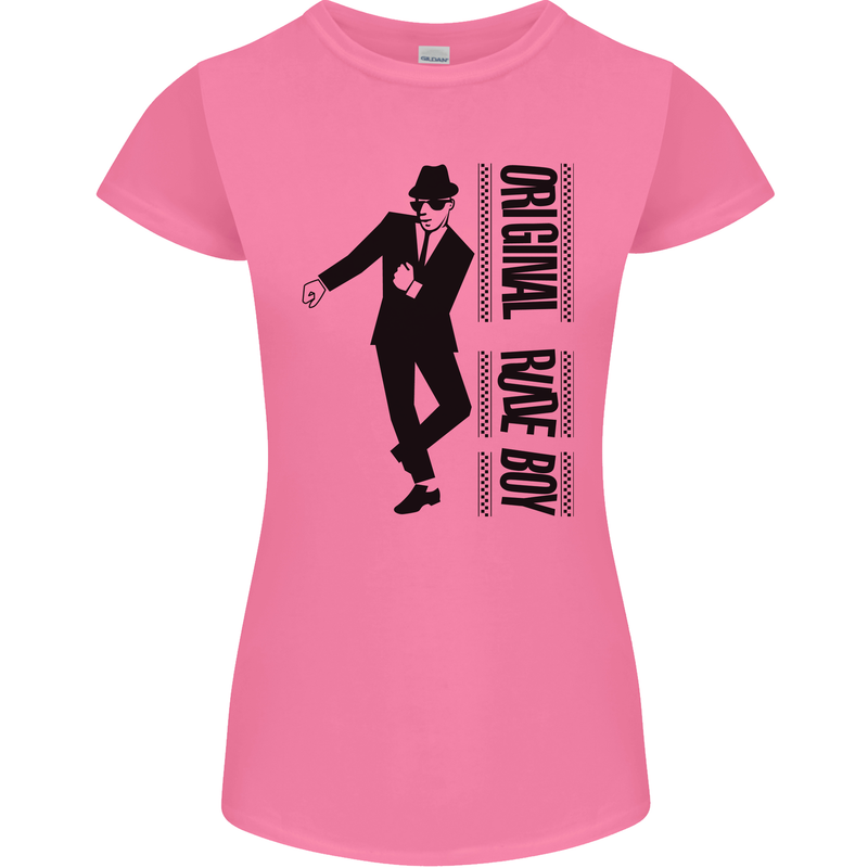 Original Rude Boy 2Tone 2 Tone SKA Womens Petite Cut T-Shirt Azalea