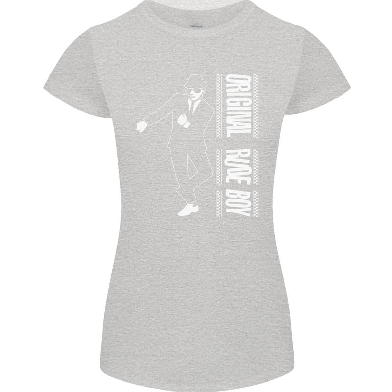 Original Rude Boy 2Tone 2 Tone SKA Womens Petite Cut T-Shirt Sports Grey