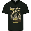 Ouija Board Learning Your ABC Mens V-Neck Cotton T-Shirt Black