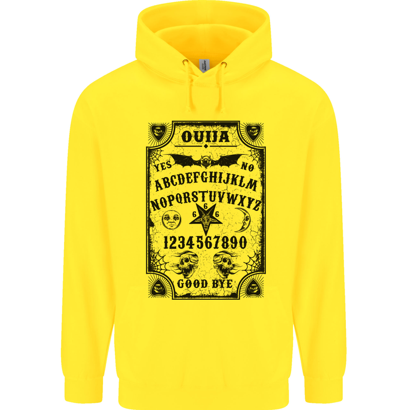 Ouija Board Voodoo Demons Spirits Halloween Childrens Kids Hoodie Yellow
