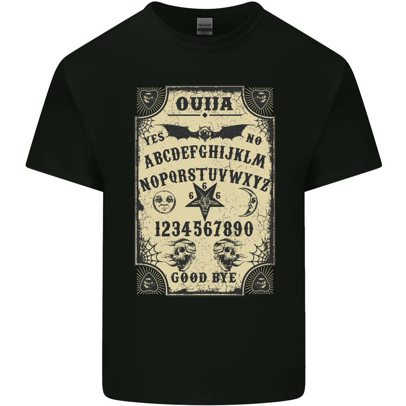 Ouija Board Voodoo Demons Spirits Halloween Mens Cotton T-Shirt Tee Top Black