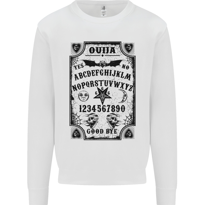 Ouija Board Voodoo Demons Spirits Halloween Mens Sweatshirt Jumper White