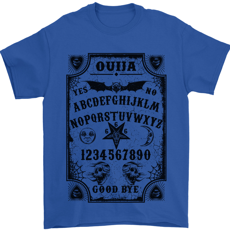 Ouija Board Voodoo Demons Spirits Halloween Mens T-Shirt Cotton Gildan Royal Blue