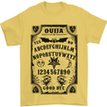 Ouija Board Voodoo Demons Spirits Halloween Mens T-Shirt Cotton Gildan Yellow