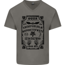 Ouija Board Voodoo Demons Spirits Halloween Mens V-Neck Cotton T-Shirt Charcoal