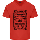 Ouija Board Voodoo Demons Spirits Halloween Mens V-Neck Cotton T-Shirt Red
