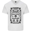 Ouija Board Voodoo Demons Spirits Halloween Mens V-Neck Cotton T-Shirt White