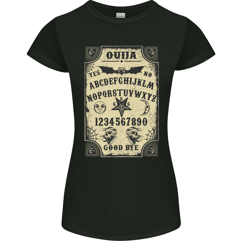 Ouija Board Voodoo Demons Spirits Halloween Womens Petite Cut T-Shirt Black