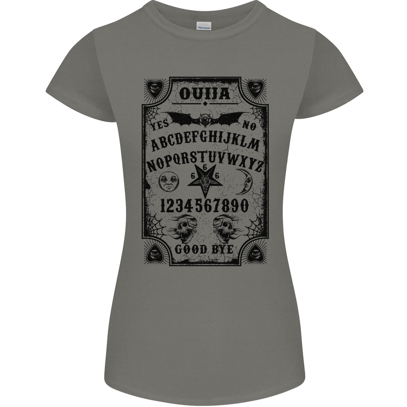 Ouija Board Voodoo Demons Spirits Halloween Womens Petite Cut T-Shirt Charcoal