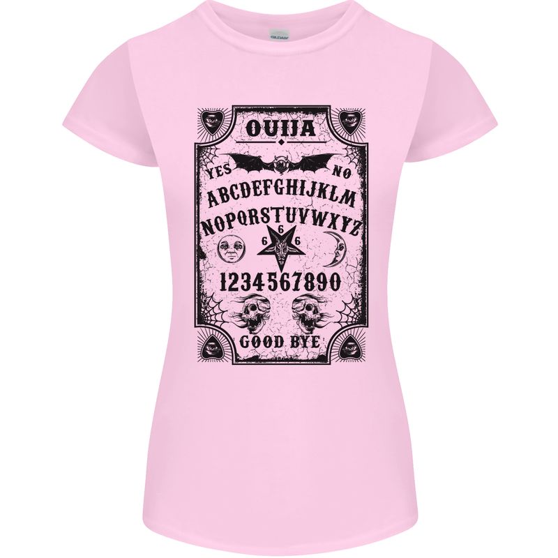 Ouija Board Voodoo Demons Spirits Halloween Womens Petite Cut T-Shirt Light Pink