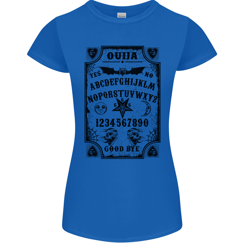 Ouija Board Voodoo Demons Spirits Halloween Womens Petite Cut T-Shirt Royal Blue