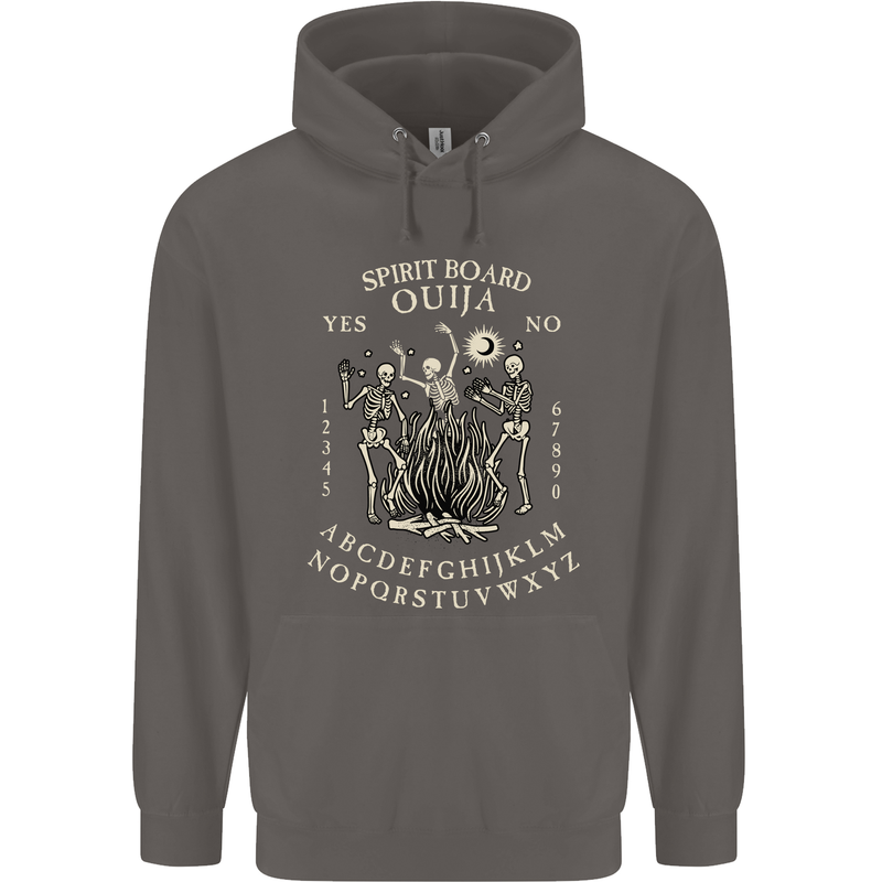 Ouija Spirit Board Halloween Demons Ghosts Mens 80% Cotton Hoodie Charcoal