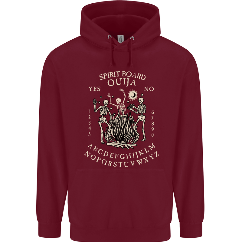 Ouija Spirit Board Halloween Demons Ghosts Mens 80% Cotton Hoodie Maroon