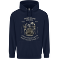 Ouija Spirit Board Halloween Demons Ghosts Mens 80% Cotton Hoodie Navy Blue