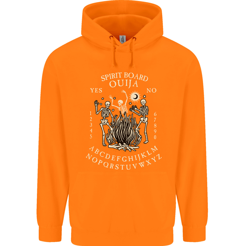 Ouija Spirit Board Halloween Demons Ghosts Mens 80% Cotton Hoodie Orange