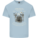 Ouija Spirit Board Halloween Demons Ghosts Mens Cotton T-Shirt Tee Top Light Blue
