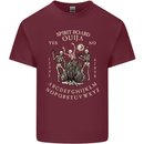 Ouija Spirit Board Halloween Demons Ghosts Mens Cotton T-Shirt Tee Top Maroon