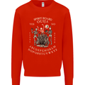 Ouija Spirit Board Halloween Demons Ghosts Mens Sweatshirt Jumper Bright Red