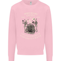 Ouija Spirit Board Halloween Demons Ghosts Mens Sweatshirt Jumper Light Pink