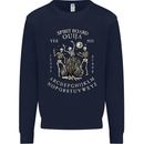 Ouija Spirit Board Halloween Demons Ghosts Mens Sweatshirt Jumper Navy Blue