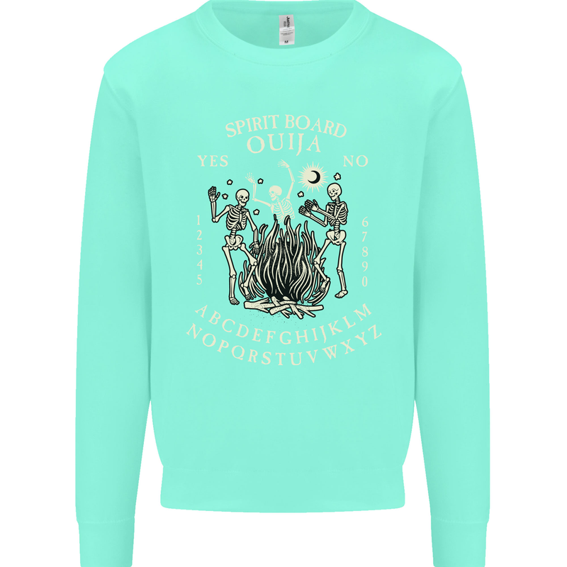 Ouija Spirit Board Halloween Demons Ghosts Mens Sweatshirt Jumper Peppermint