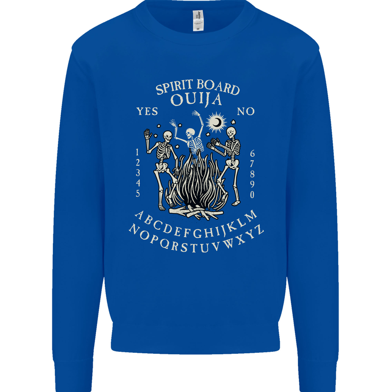 Ouija Spirit Board Halloween Demons Ghosts Mens Sweatshirt Jumper Royal Blue