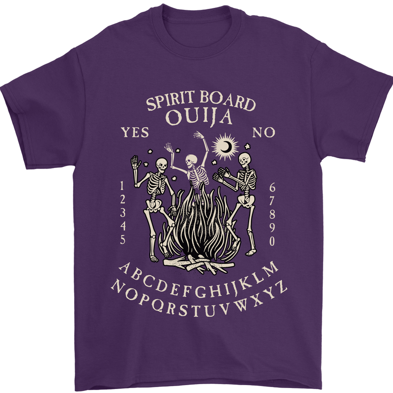 Ouija Spirit Board Halloween Demons Ghosts Mens T-Shirt Cotton Gildan Purple