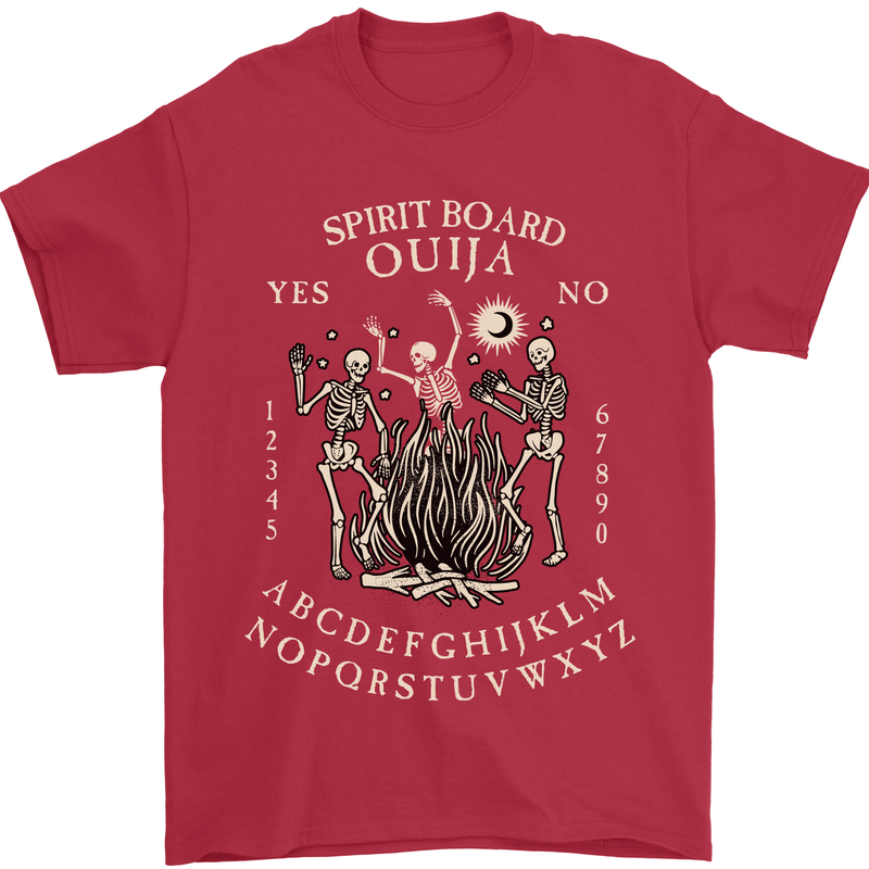 Ouija Spirit Board Halloween Demons Ghosts Mens T-Shirt Cotton Gildan Red