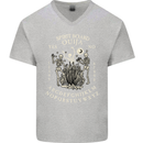 Ouija Spirit Board Halloween Demons Ghosts Mens V-Neck Cotton T-Shirt Sports Grey