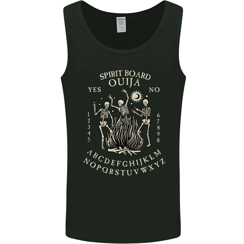 Ouija Spirit Board Halloween Demons Ghosts Mens Vest Tank Top Black