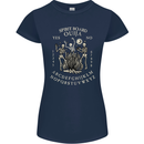 Ouija Spirit Board Halloween Demons Ghosts Womens Petite Cut T-Shirt Navy Blue
