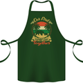 Our First Fathers Day Funny Bear Cub Cotton Apron 100% Organic Forest Green