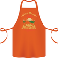 Our First Fathers Day Funny Bear Cub Cotton Apron 100% Organic Orange