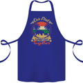Our First Fathers Day Funny Bear Cub Cotton Apron 100% Organic Royal Blue