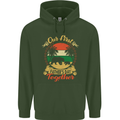 Our First Fathers Day Funny Bear Cub Mens 80% Cotton Hoodie Forest Green