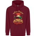 Our First Fathers Day Funny Bear Cub Mens 80% Cotton Hoodie Maroon