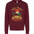 Our First Fathers Day Funny Bear Cub Mens Sweatshirt Jumper Maroon