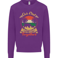 Our First Fathers Day Funny Bear Cub Mens Sweatshirt Jumper Purple