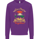 Our First Fathers Day Funny Bear Cub Mens Sweatshirt Jumper Purple