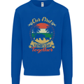 Our First Fathers Day Funny Bear Cub Mens Sweatshirt Jumper Royal Blue