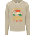 Our First Fathers Day Funny Bear Cub Mens Sweatshirt Jumper Sand