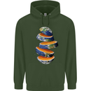 Our Orange Planet Earth Childrens Kids Hoodie Forest Green